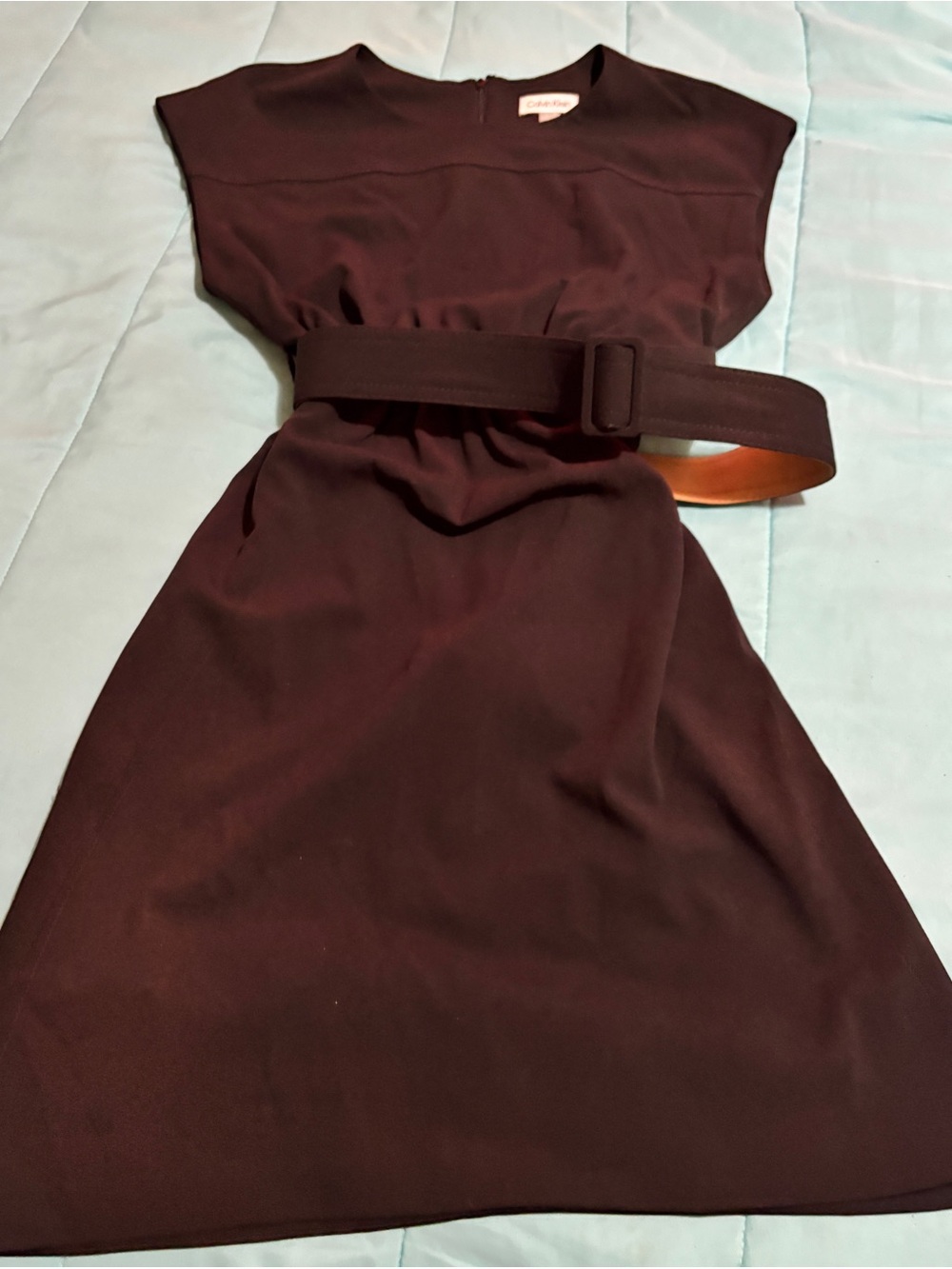 Calvin Klein Women's black  Belted Sheath Dress size 12
